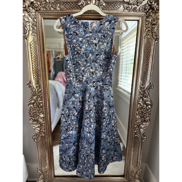 Dress the Population Sally Embroidered Sequin Fit & Flare Dress Small - Picture 6 of 9